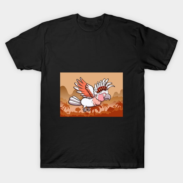 Cockatoo Flying In Jungle T-Shirt by TheMaskedTooner